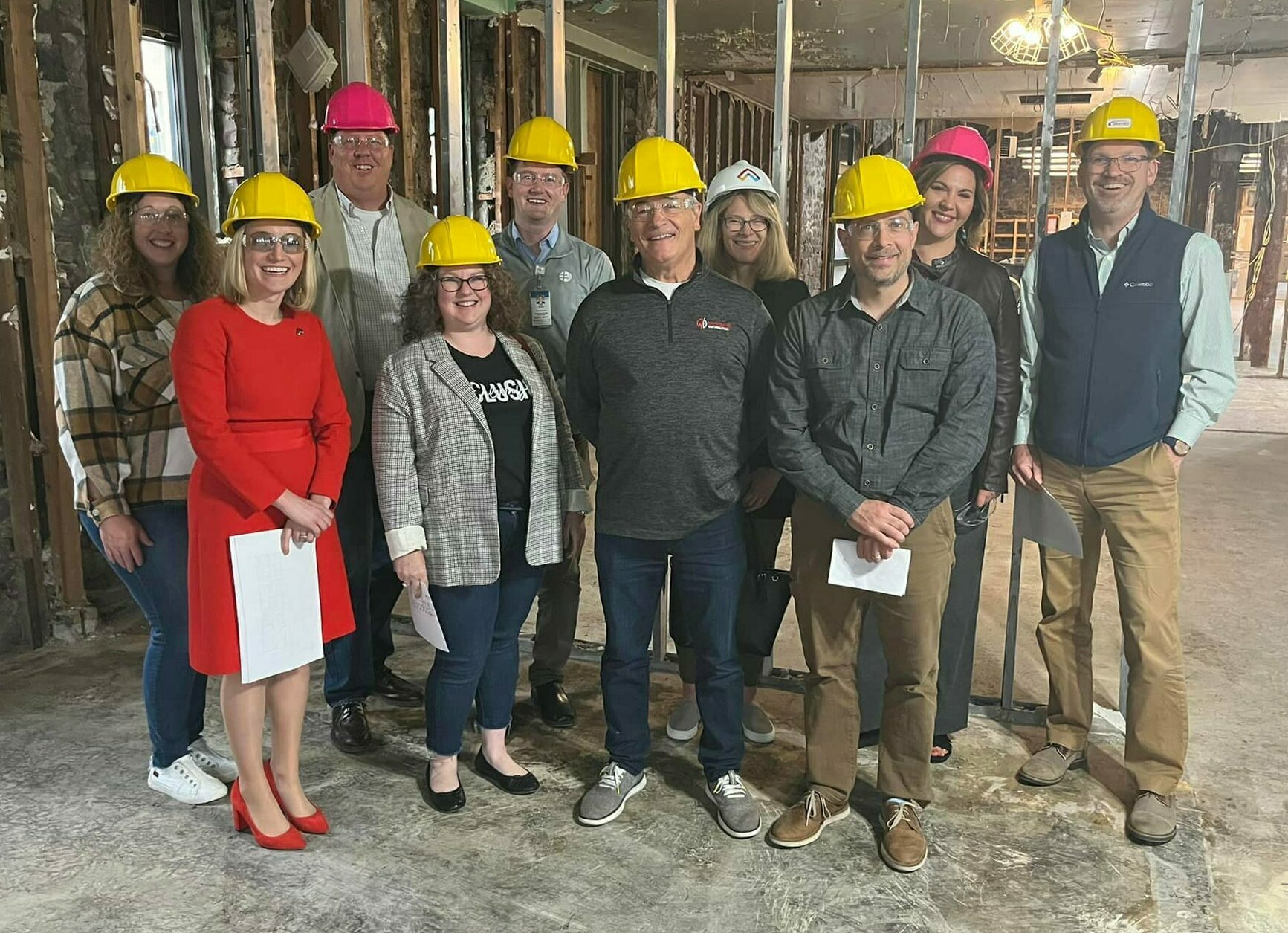 Rotary members touring Startup Sioux Falls new building in downtown Sioux Falls